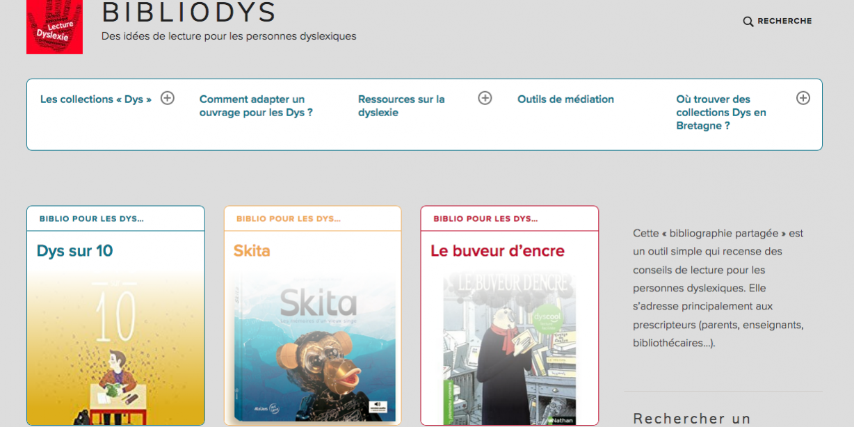 page accueil Bibliodys