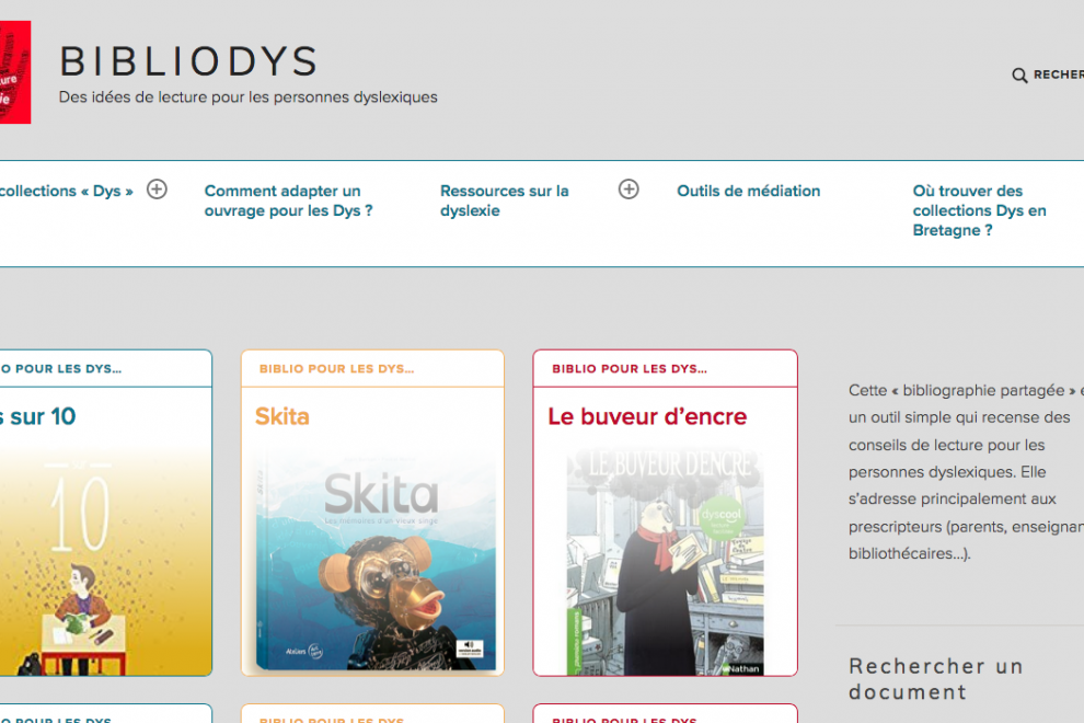 page accueil Bibliodys