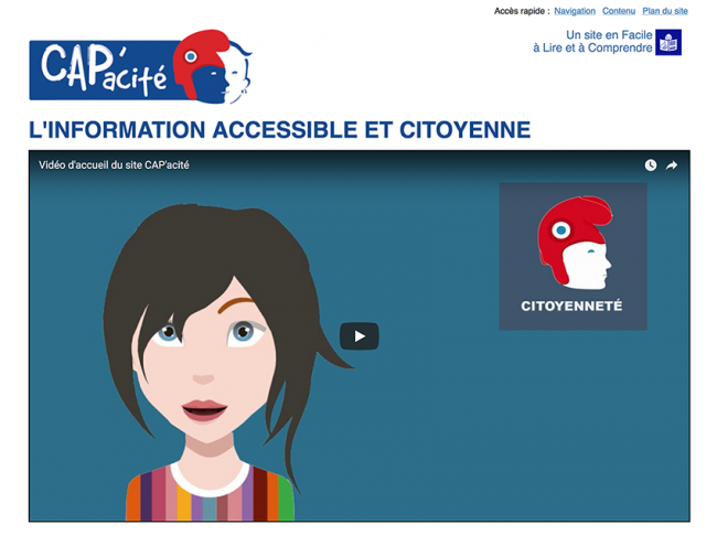 capture d'écran du site CAP'acité