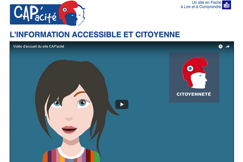 capture d'écran du site CAP'acité