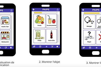visuel des écrans de l'application PAIPS