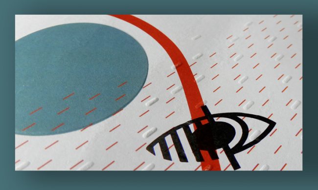 visuel de la couverture en relief accompagné du picto signifiant adapté à la déficience visuelle