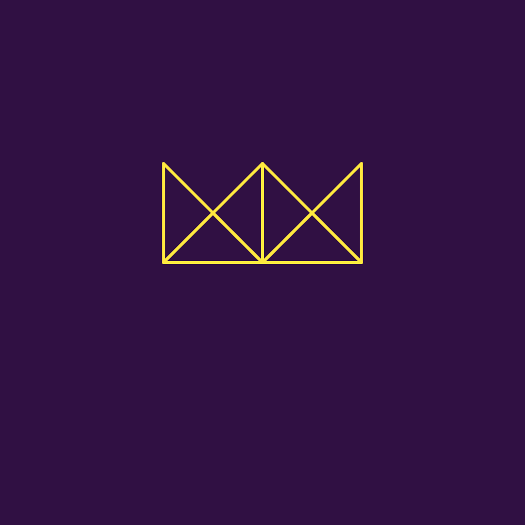 histoire du petit prince en schémas d'origamis sous forme de gif. Formes jaunes sur fond violet