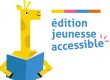 logo EJA, présentant une girafe qui lit et à côté l'inscription édition jeunesse accessible