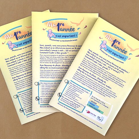 déclinaison de la frise sous forme de dépliant en accordéon