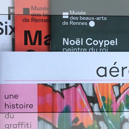 images regroupant plusieurs livrets FALC réalisés par Idéographikpour le musée des beaux arts de Rennes